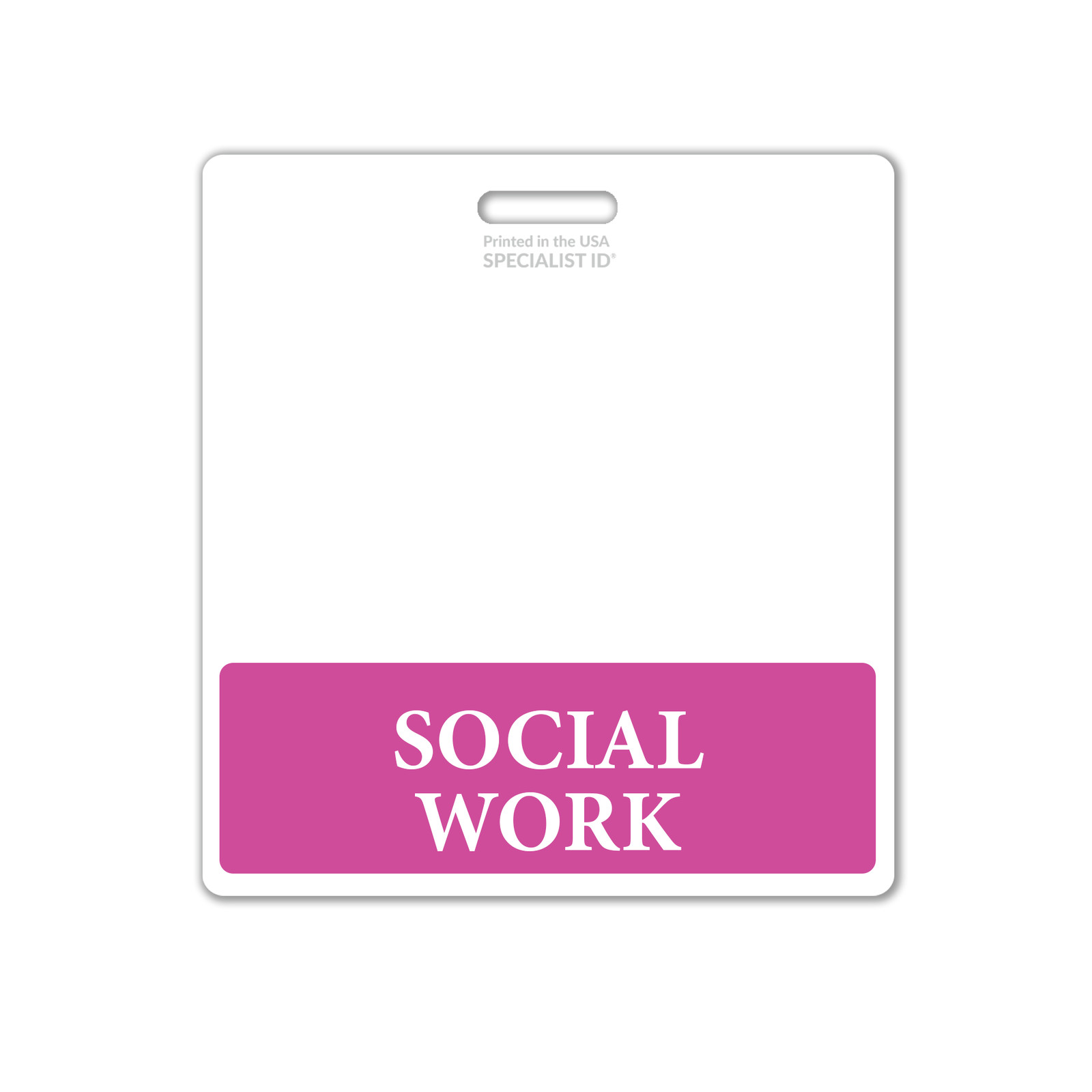 Social Work Badge Buddy Oversized Horizontal XL ID Badge Backer