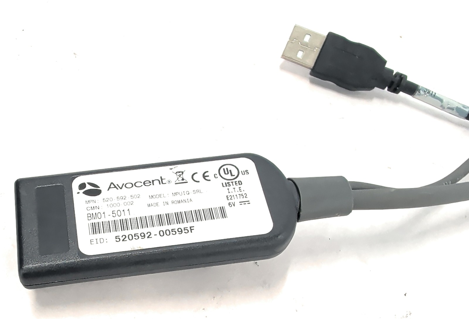 Avocent 520-592-502 MPUIQ-SRL Server Interface Module MergePoint Unity USB