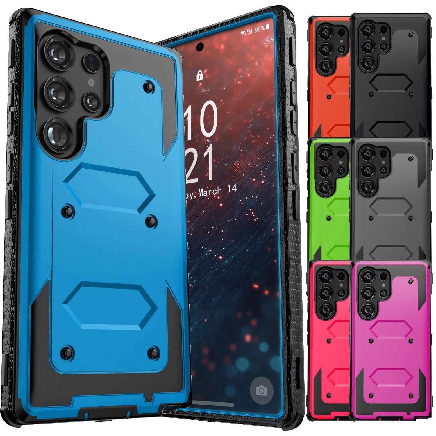 For Samsung Galaxy S25 S24 S23 Ultra FE S10 S9 Plus Shockproof Rugged Case Cover