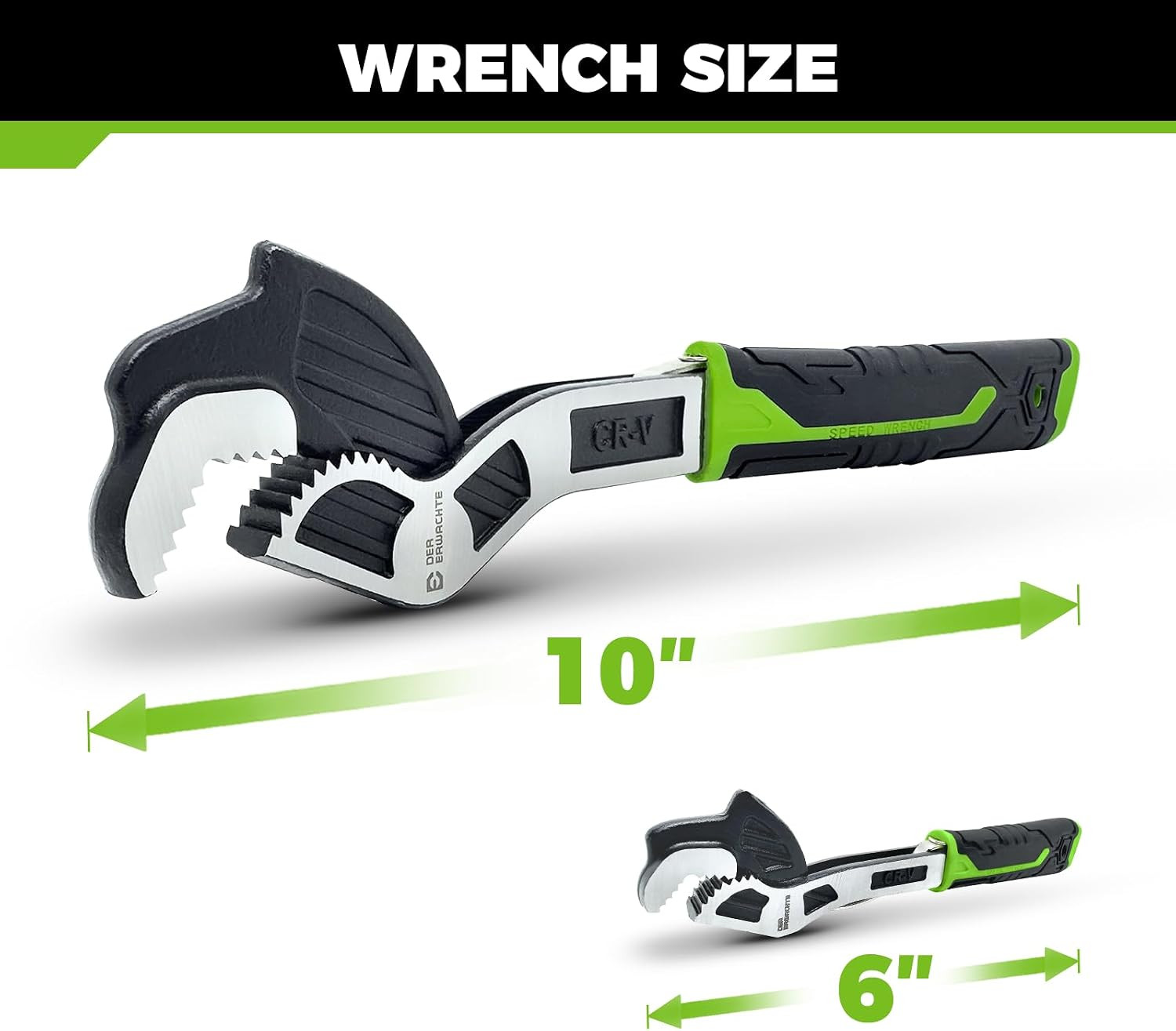Multi-Function Adjustable Pipe Wrench Set, 2-Piece | Quick Self-Adjusting, Power