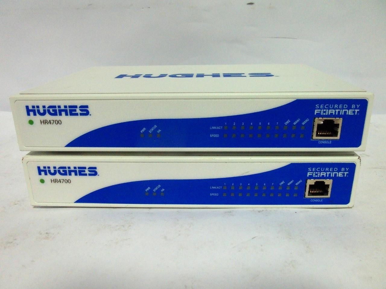 Lot of 2 Fortinet Fortigate-60D FG-6 Hughes HR4700 Firewall Security Appliance