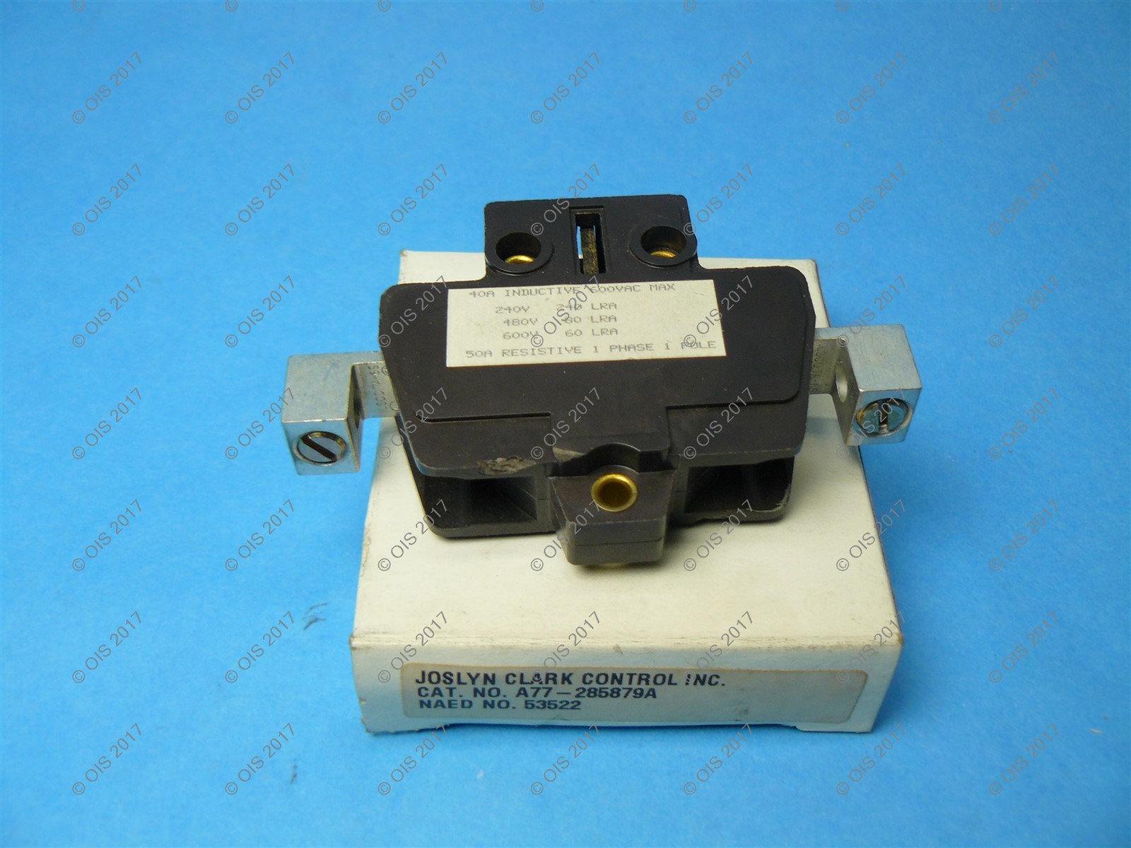 Joslyn Clark A77-285879A Auxiliary Contact 40 Amp Ind/50A Res Power Pole New