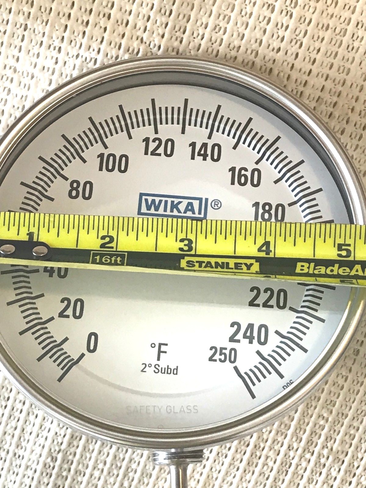 WIKA 5" Bimetal Thermometer - Process Grade - All Stainless Steel Type TI.52