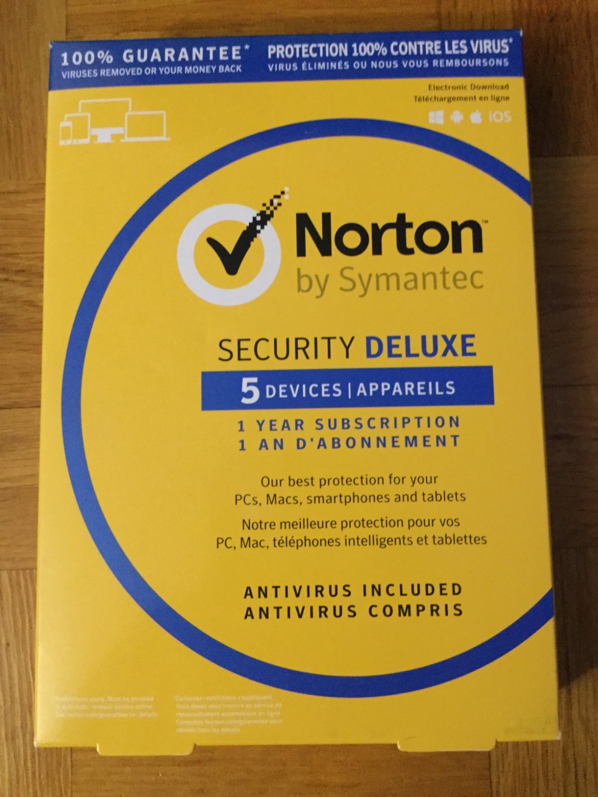Norton by Symantec Security Deluxe 5 Devices Antivirus 1 Year Subscription