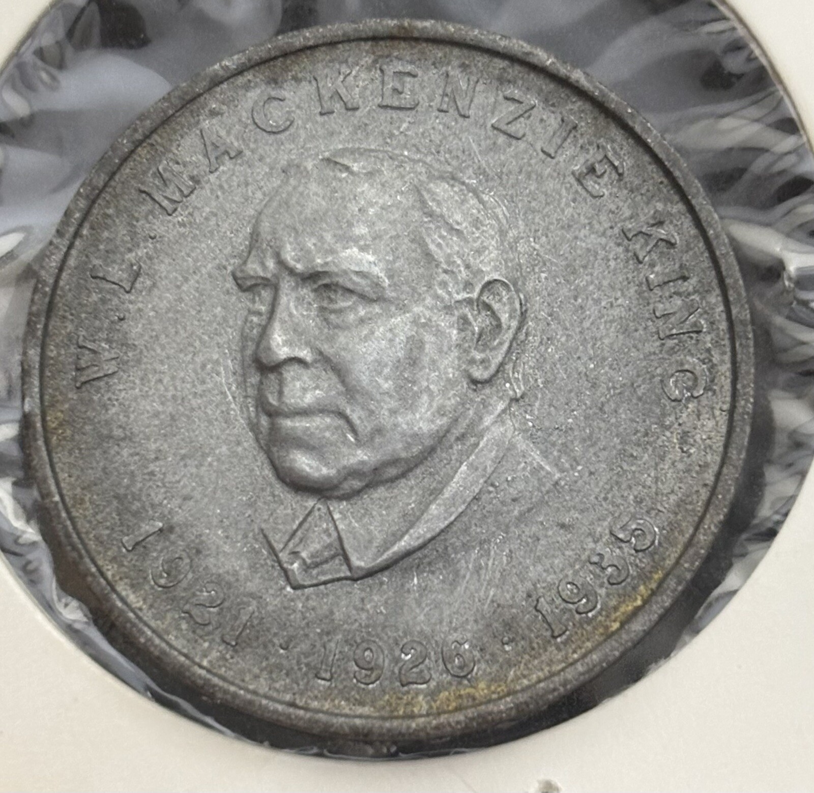W L Mackenzie King Canada Prime Minister Ottawa Parliament Shell Oil Token Medal