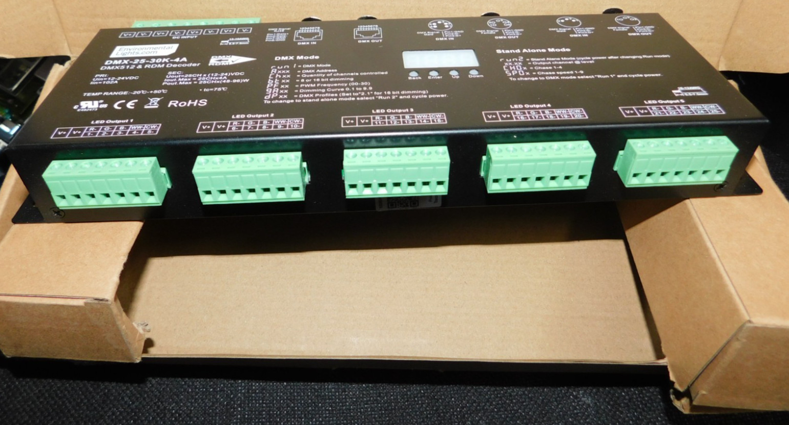 StudioPro 25 Channel DMX Digital Decoder - 4A per Channel