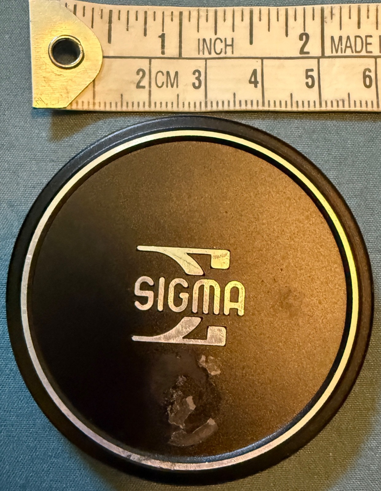 Vintage OEM SIGMA 55mm ? 57mm ? Metal Slip On Front Lens Cap
