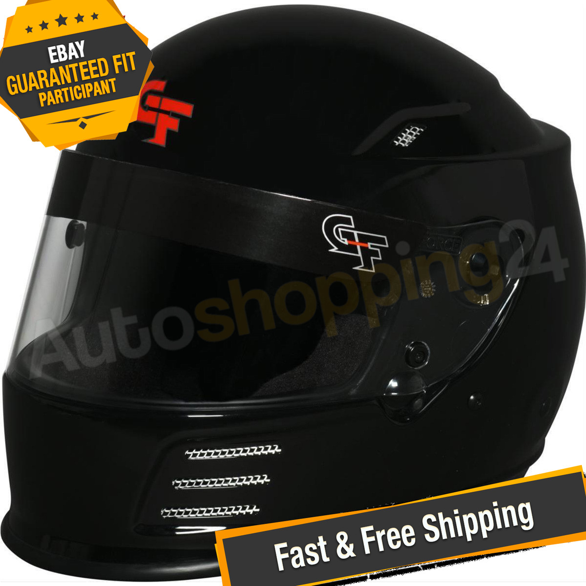 G-Force Racing Gear 13004XXLMB Revo 2021 Full Face Flat Black XXL Racing Helmet