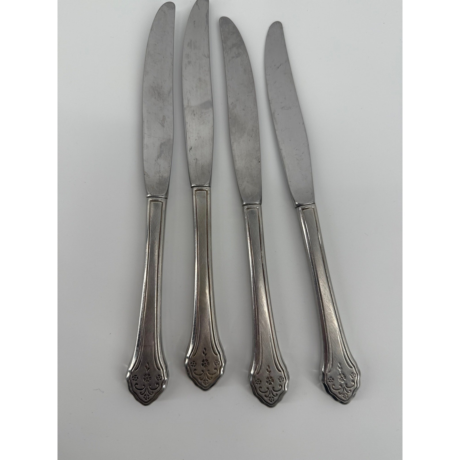 Vintage Silverplate Dinner Knives Craft Lot Set of 4 Jewelry Making Flatware 9oz