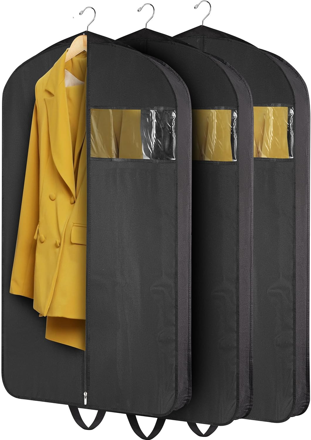 Garment Bags for Hanging Clothes 3-Pack  Travel Suit Closet Covers for Men Women