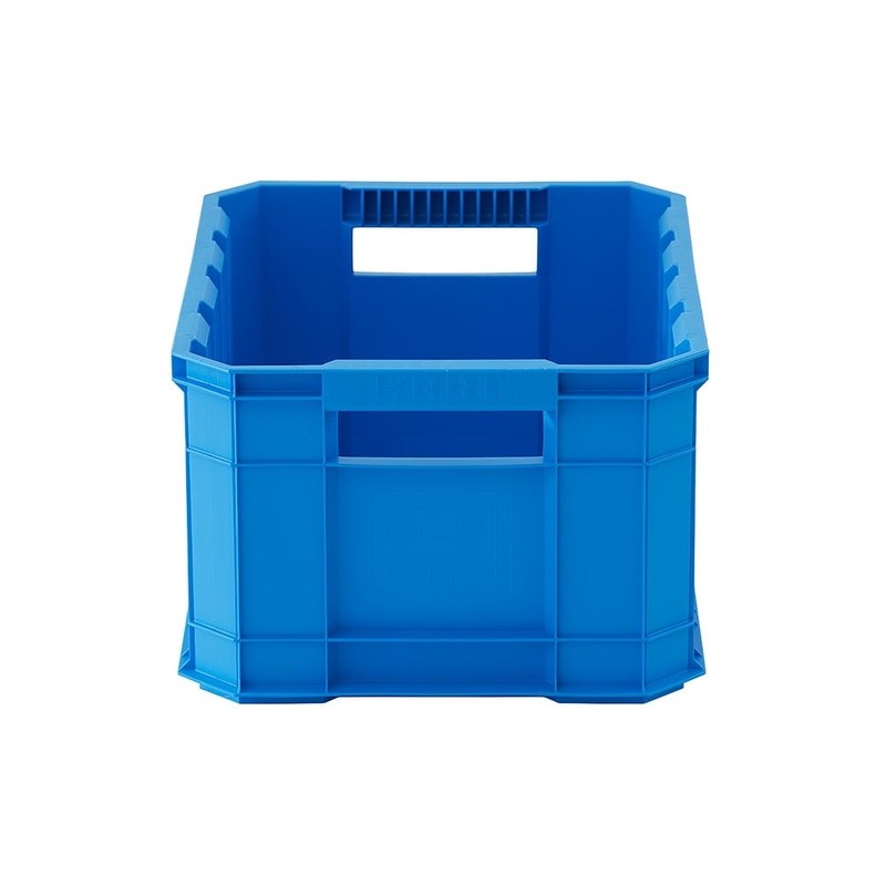 Durable Stackable Plastic Utility Crate W/ Ergonomic Handles Home Storage New