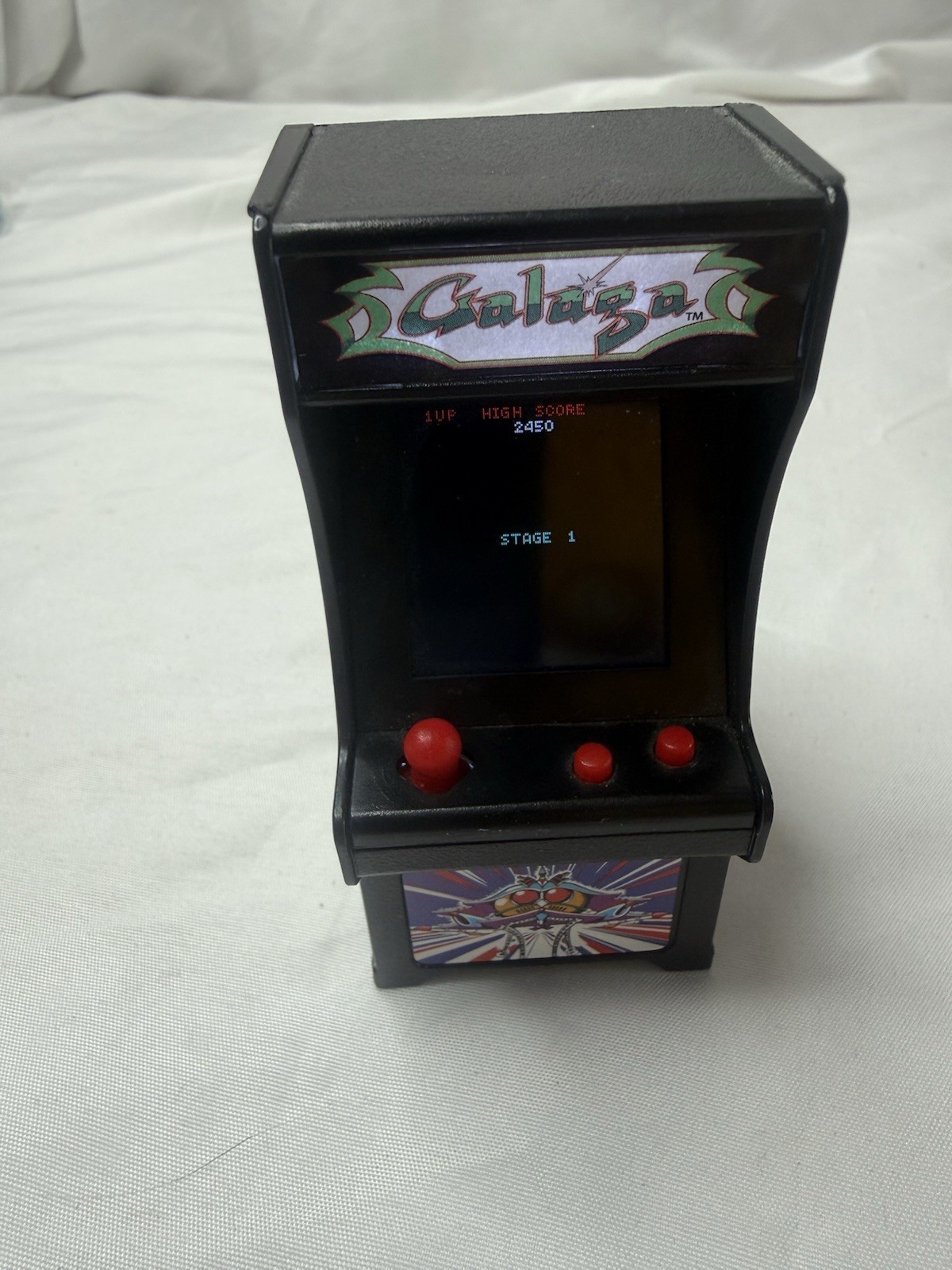 TINY ARCADE Galaga Miniature Arcade Game Battery Powered palm size 1/18 scale