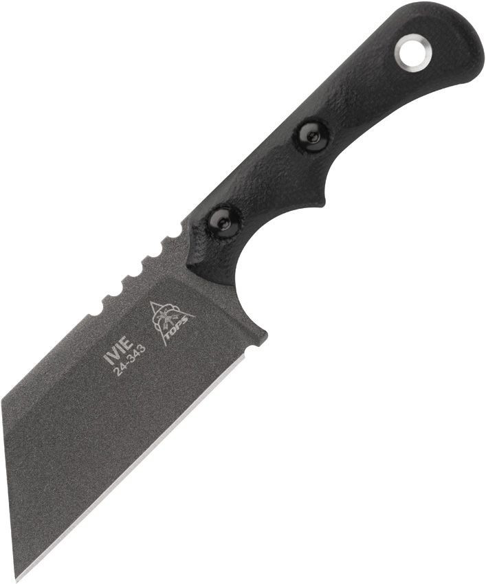 TOPS Ivie Neck Knife 2" Carbon Black Micarta Fixed Blade Knife IV01
