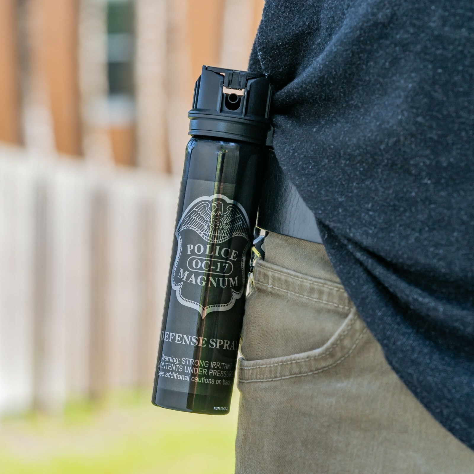 POLICE MAGNUM Pepper Spray 5 ounce Flip Top Belt Clip Fogger Defense Security