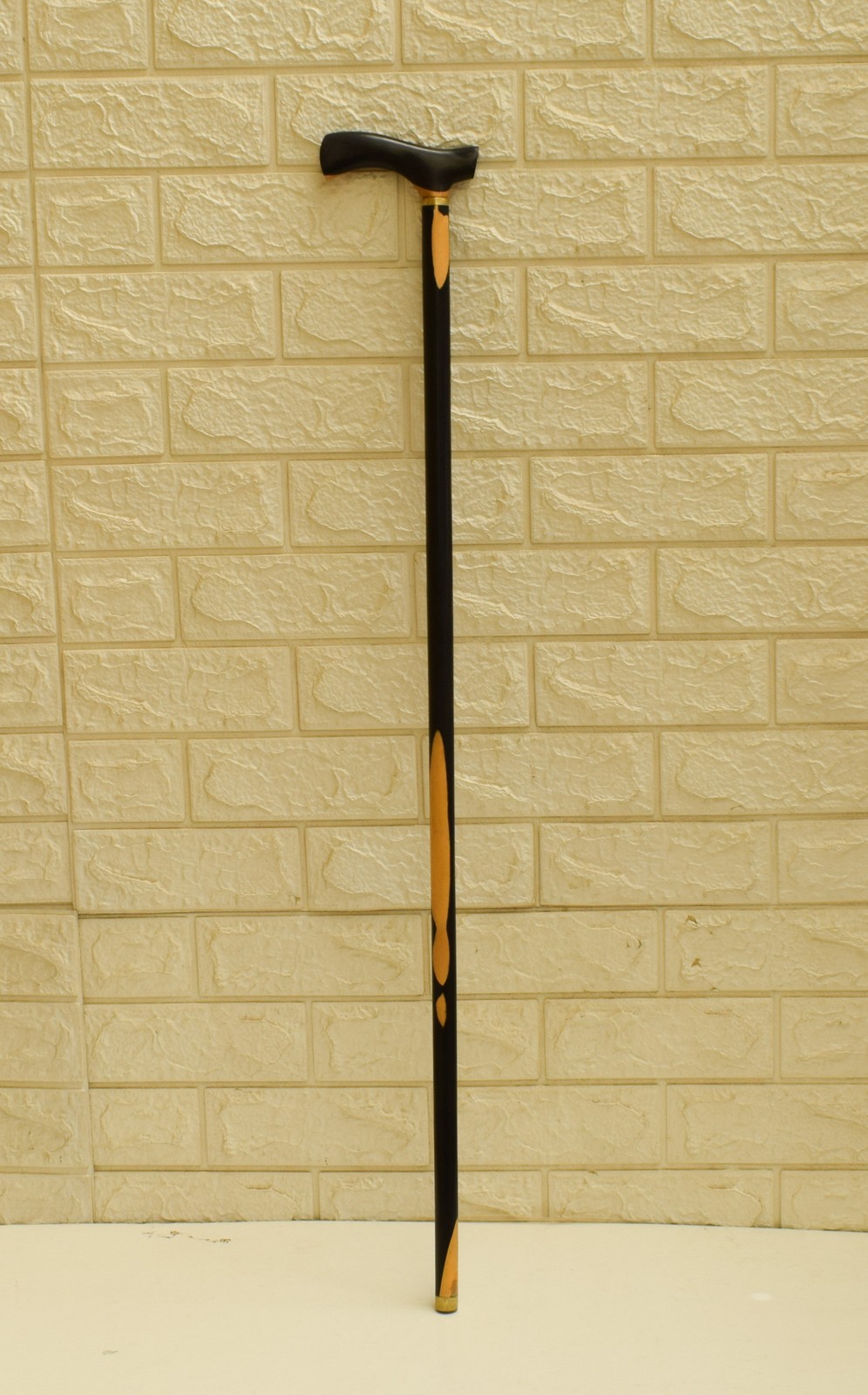 Handcrafted Egyptian Ebony Wood Walking Cane Stick - 36"