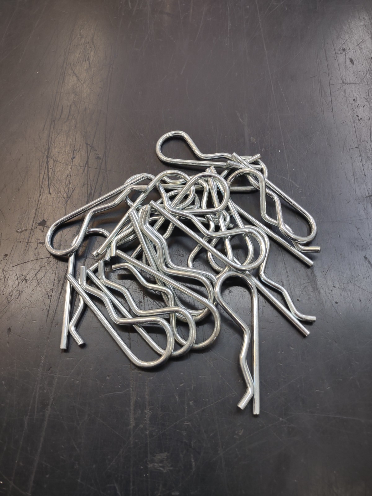 9/64" x 2-15/16" Hair Clip Cotter Pins Zinc Plated Bridge Pin - Qty 20