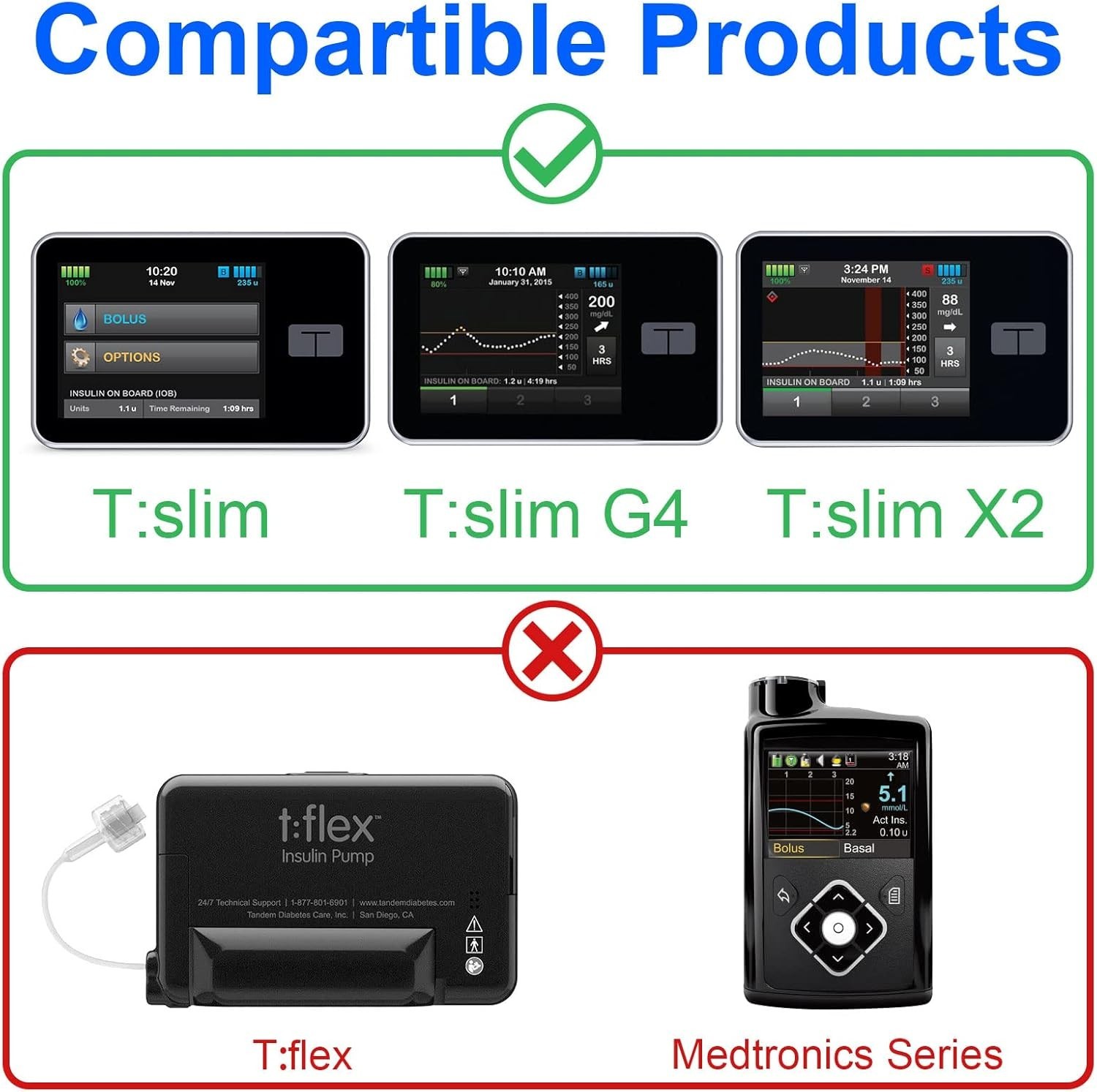 2 Pack Tandem Tslim X2 Pump Case Accessories Smooth Comfortable Flexible Safe...