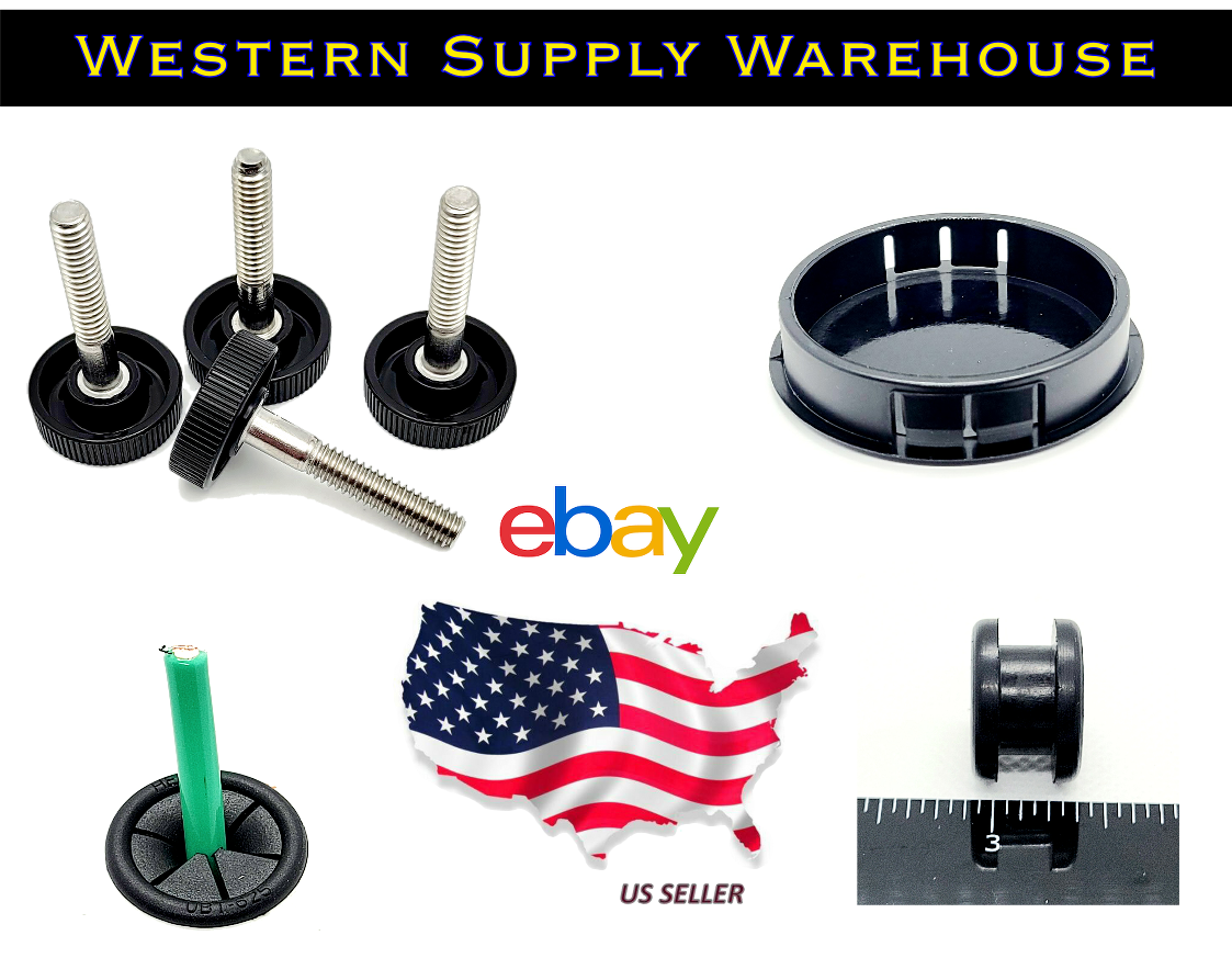 Rubber Equipment Feet Bumper 1" wide Steel Washer 1/2" Tall Audio Speakers Amps