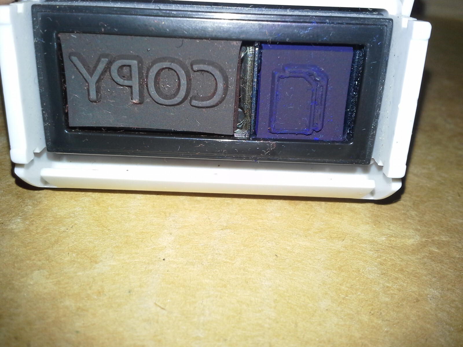 2PC. Accustamp2 Shutter Message Stamp Copy Red/Blue . Working. Both Needs ink