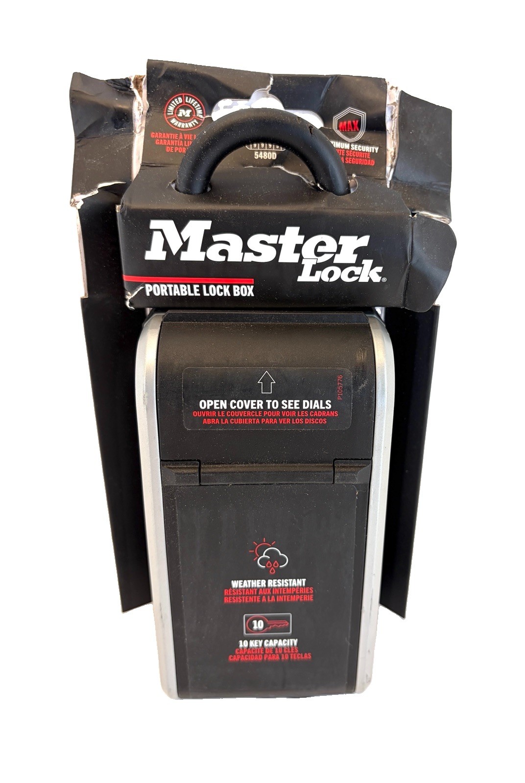 Master Lock Large Outdoor Lock Box W/ Combination Dial & Removable Shackle 5480D