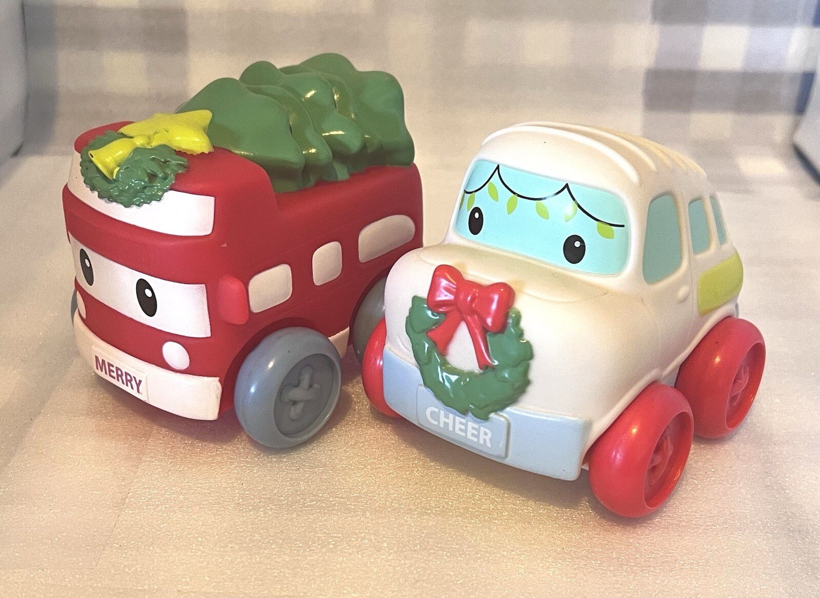 Infantino Toys Squish Set of Two  "Merry & Cheer"  To Cute