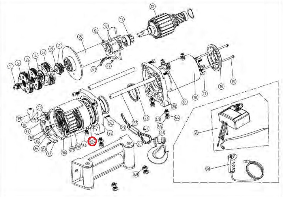 Smittybilt 97281-26 Gasket for XRC8 Winch