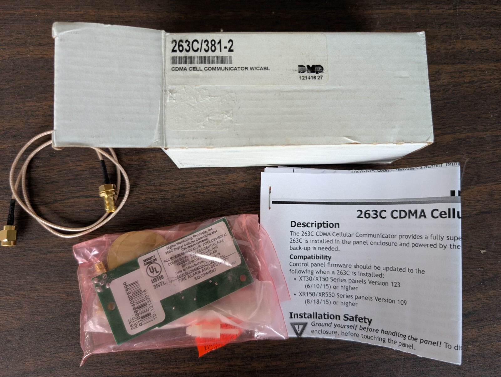 DMP 263C/381-2 CDMA Cellular Communicator with Cable