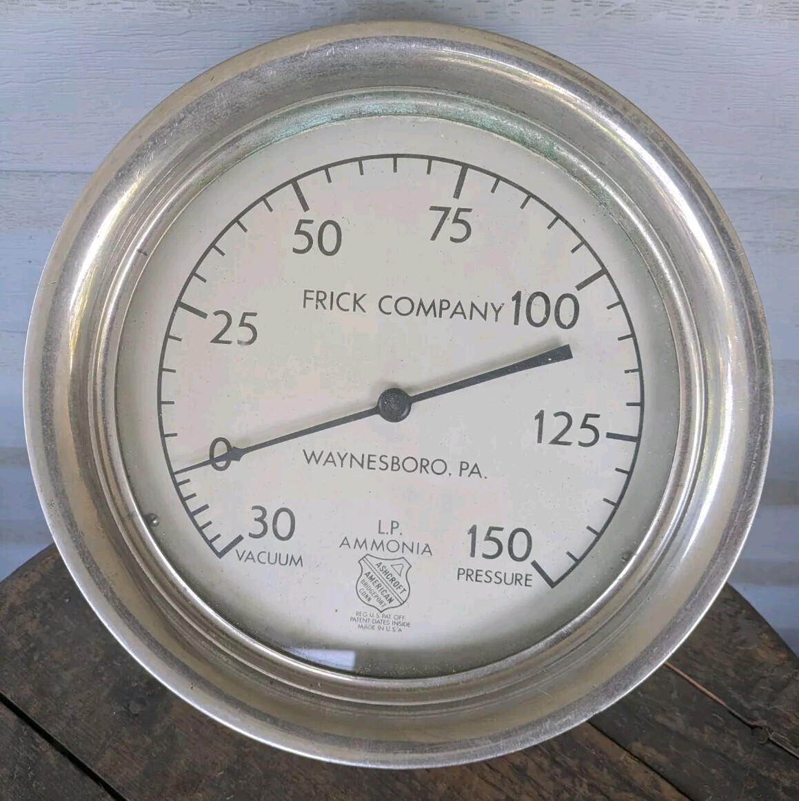 Vintage Frick Company Waynesboro Pa Pressure Gauge