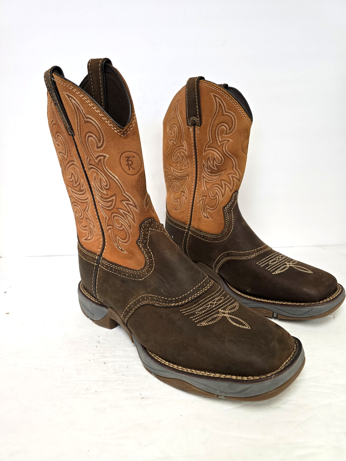 Tony Lama Men's RR3551 Junction 11" Waterproof Soft Toe Work Boot Brown 10.5D