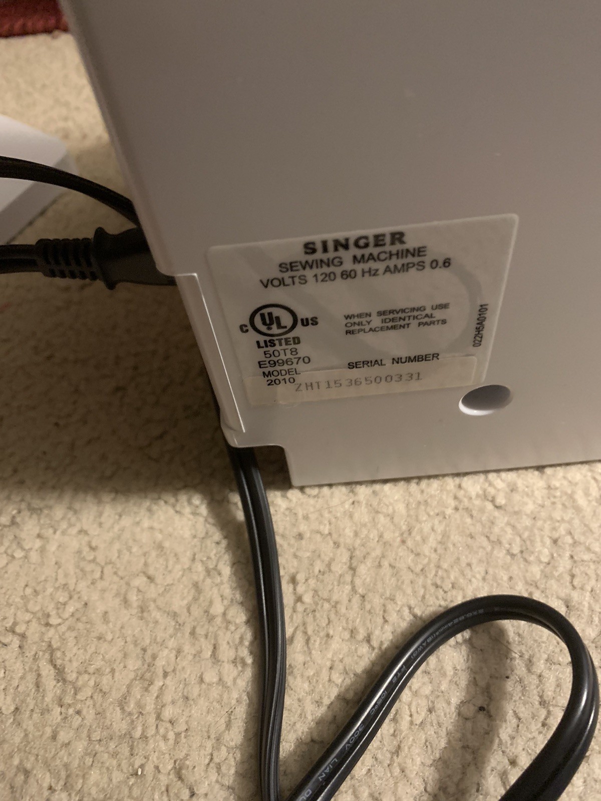Singer Superb 2010 Computerized Programmable Sewing Machine W/ Pedal - WORKING