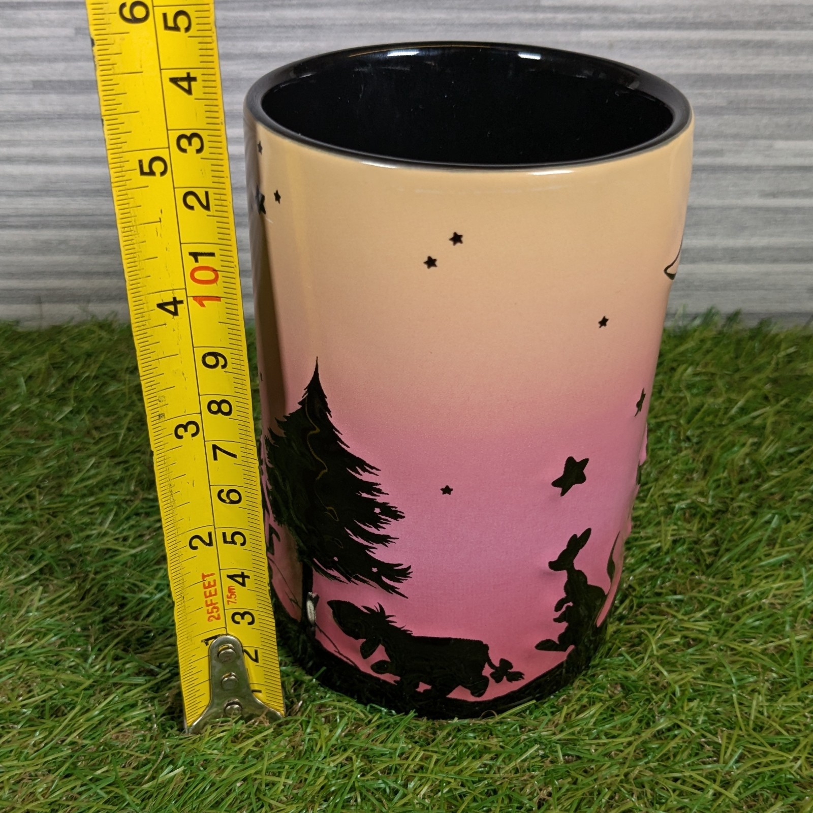Disney Parks Winnie the Pooh 3D Coffee Mug Silhouette Ombre Sunset Ho Ho Ho Mug