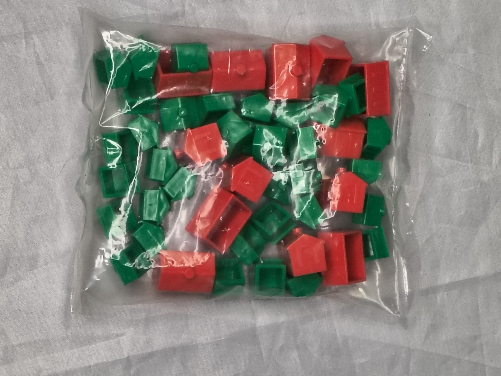 Monopoly Houses & Hotels Sealed Complete Set New Red Green Plastic Replacements