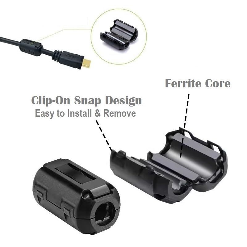 Clipon Noise Filter 10pcs 7.0mm Antiinterference Highfrequency Ferrite Core Ch