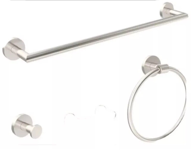Symmons 67AC4BUNDLE Identity Bathroom Hardware Set - - Nickel NO TP Holder