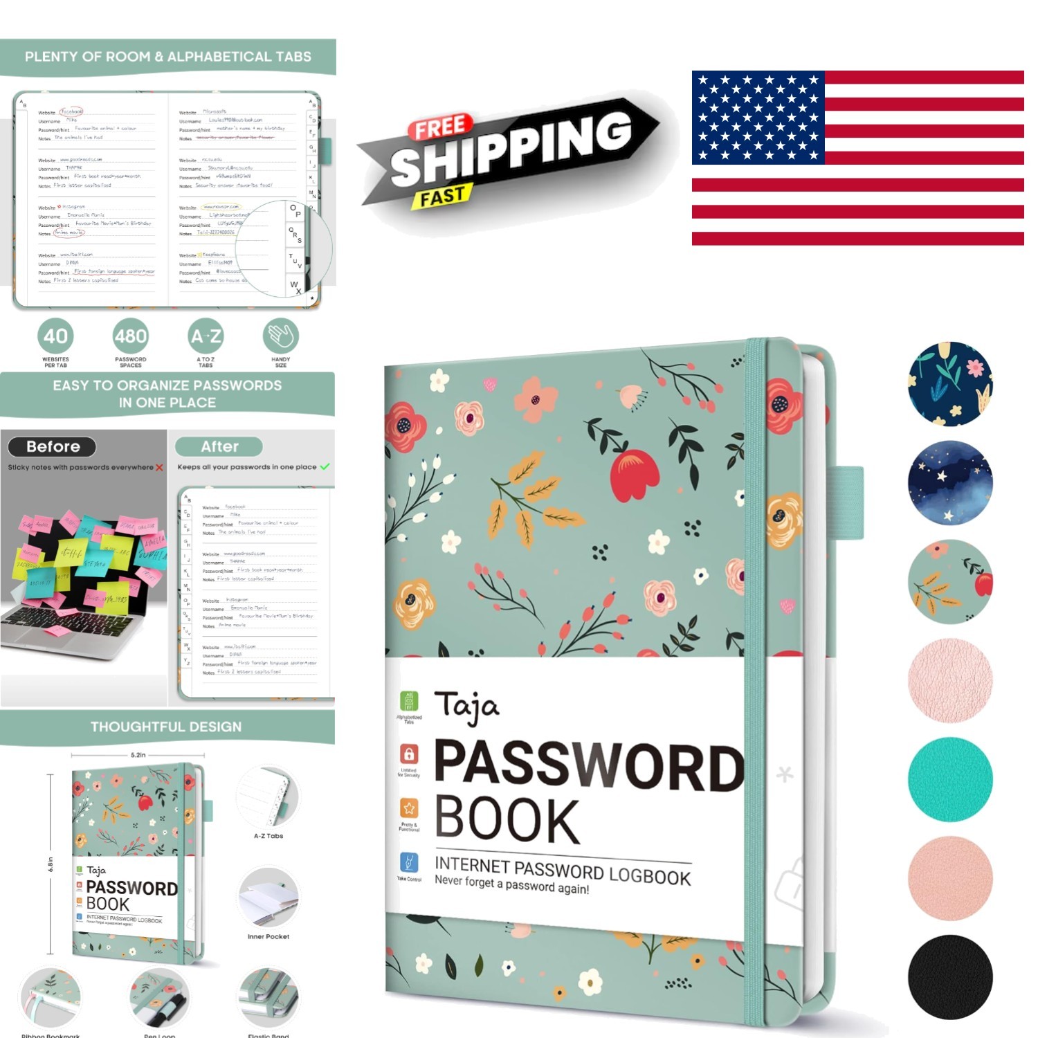 Small Password Keeper Journal with 136 Pages for Organized Password Management