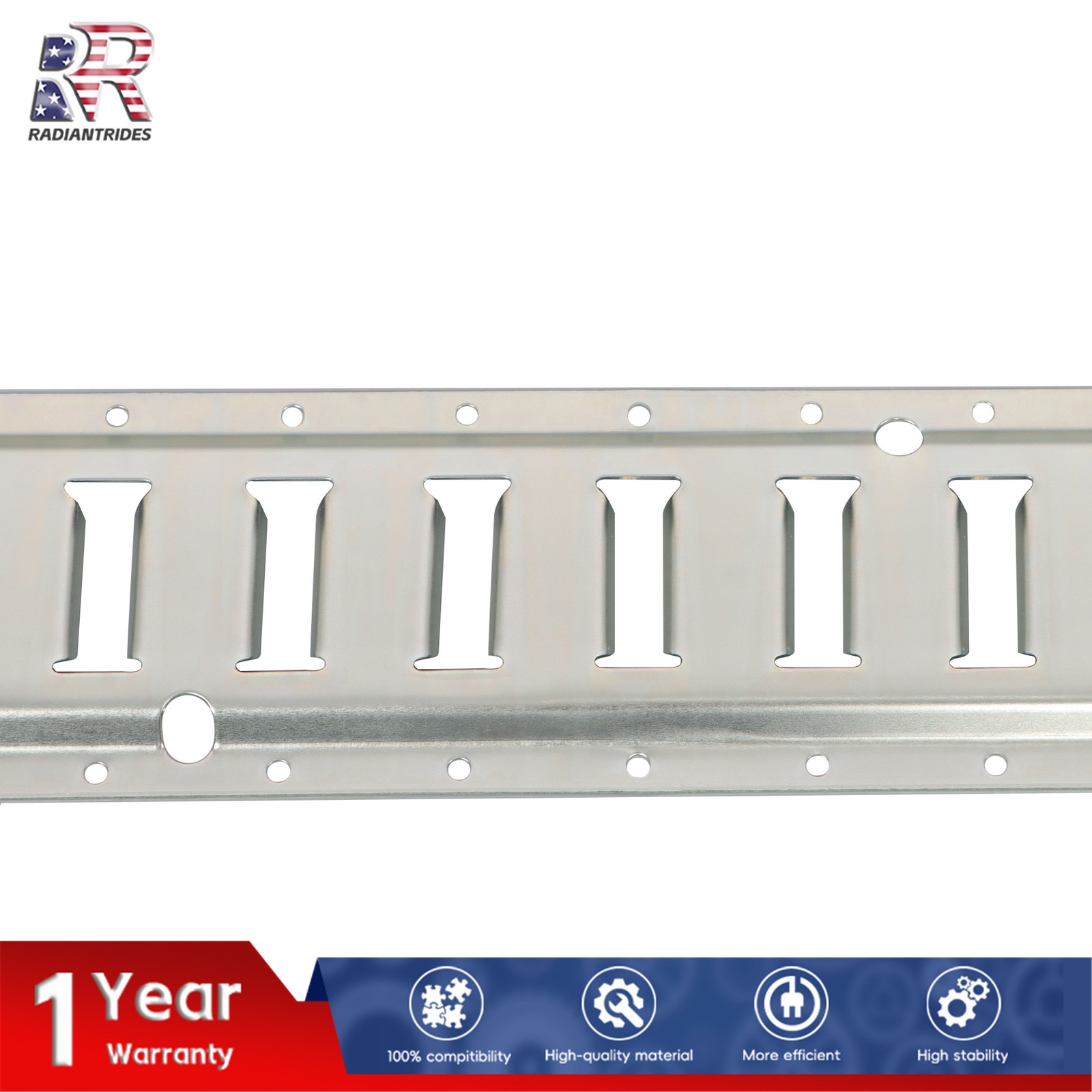 32 Piece 5' Galvanized E Track Rail Set Silver Finish Fit For Enclosed Trailers
