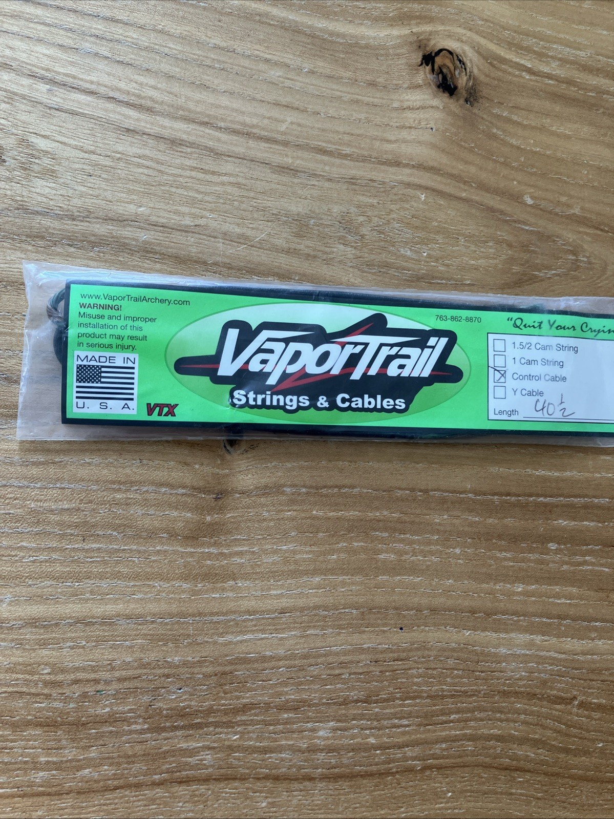 New Vapor Trail Bow String 40 1/2” Control Cable