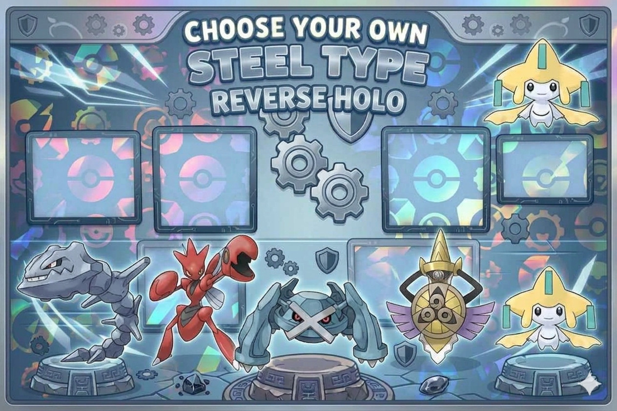 Choose Your Steel Type Reverse Holo Pokemon Cards!** Yellow Border**