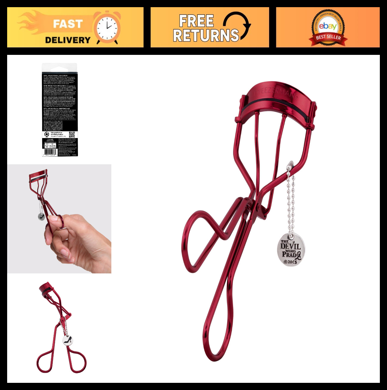 Eyelash Curler with Refill Pads - Professional Beauty Tool for Stunning Lashes