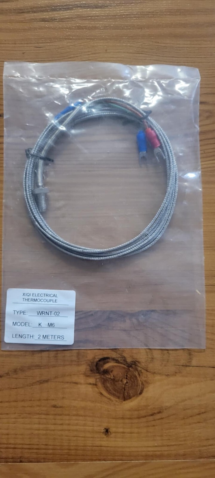 M6 Screw Fine Thread Type K Thermocouple Temperature Sensor Wire 0-400℃