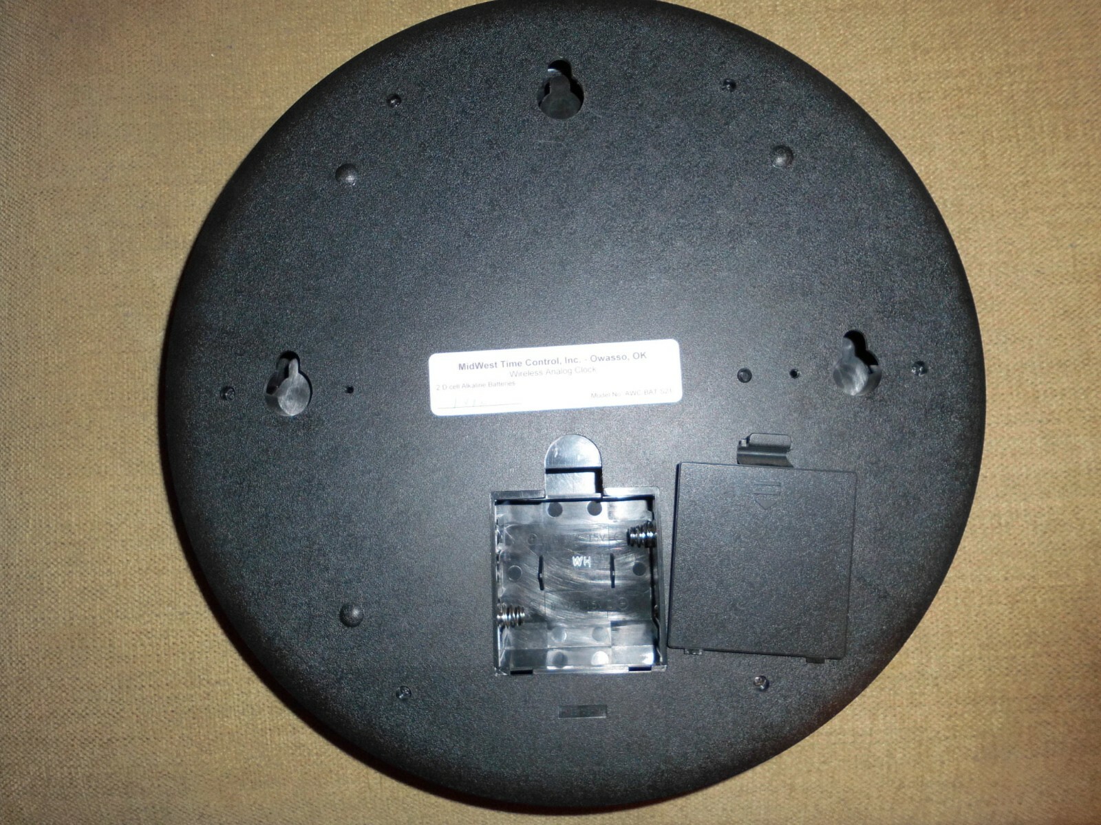 MIDWEST TIME CONTROL WIRELESS WALL CLOCK ORIGINAL FREQUENCY 12" SIZE BATTERY POW