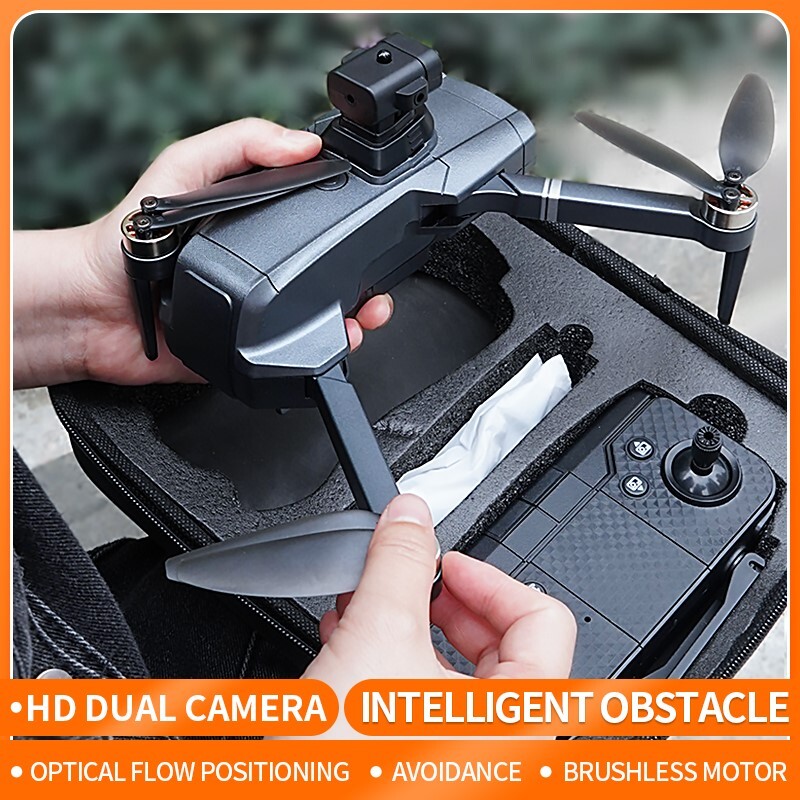 RC Drone 4k HD Camera WIFI FPV Drone Dual Camera Foldable Quadcopter Brushless