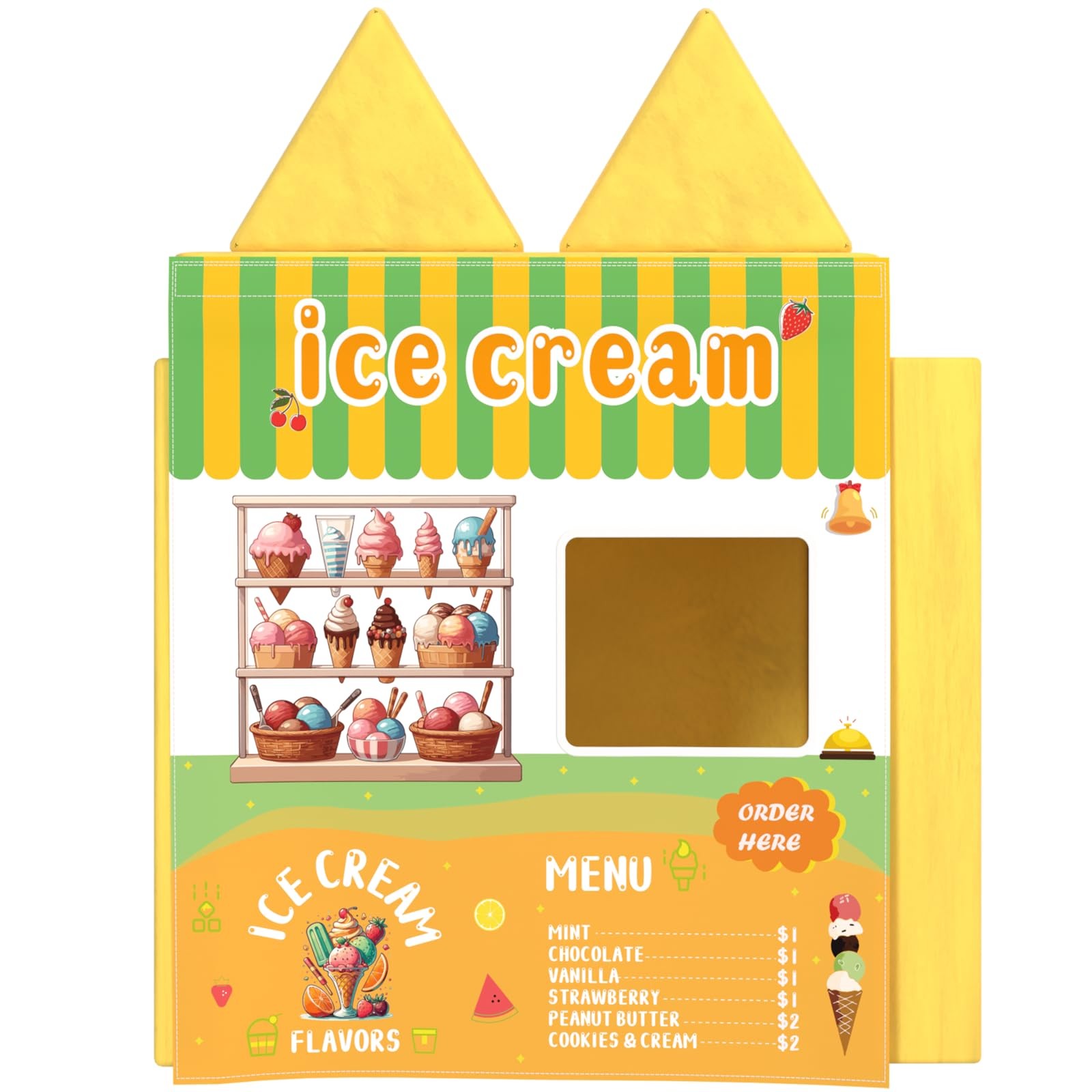 Ice Cream Store Play Panel for Kids Play Couch Foam Sofa Modular Play Set