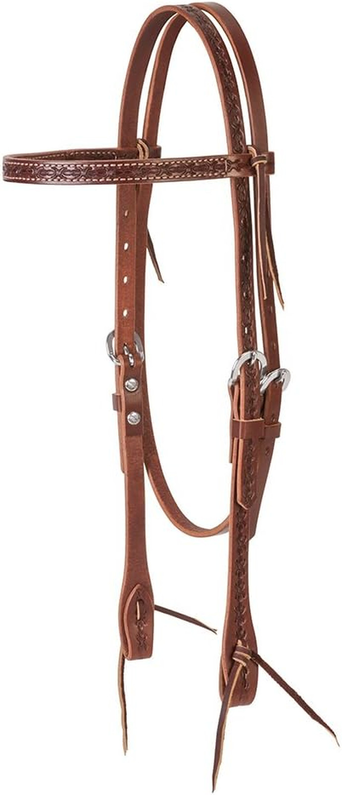 Unisex Adult Browband Headstall, Brown, Horse US