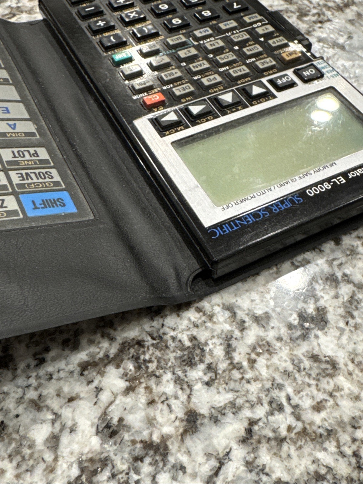 SHARP EL-9000 Super Scientific Calculator Graphic Programmable Works Dark Screen