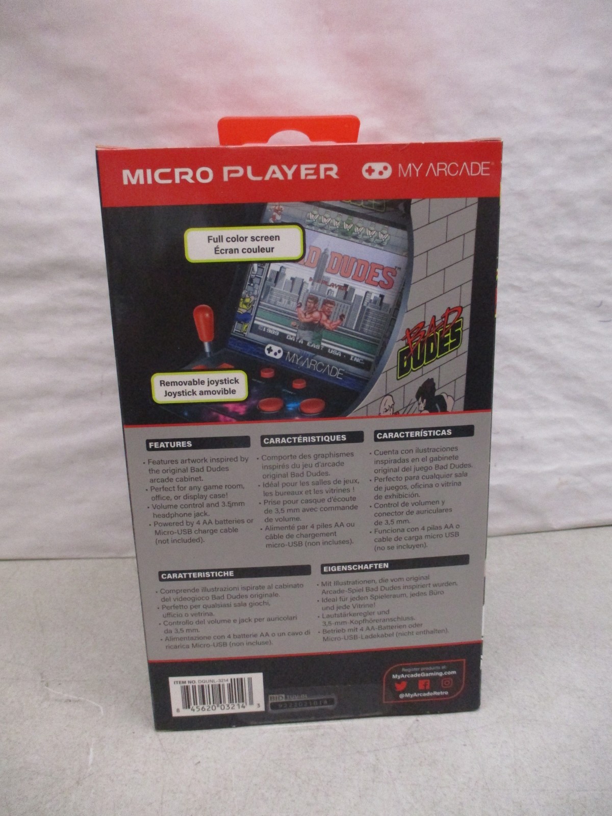 Bad Dudes My Arcade Micro Player Retro Arcade