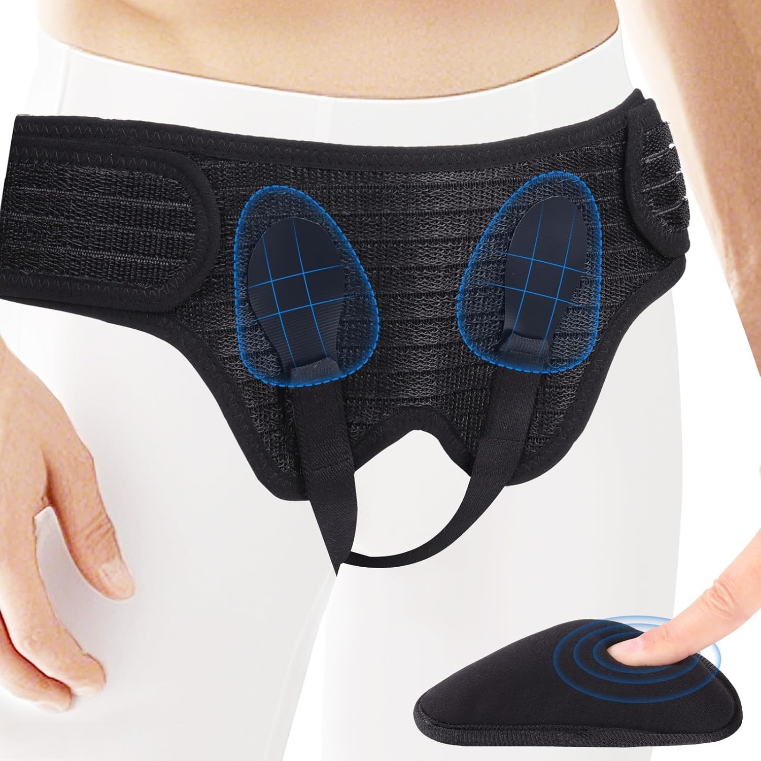 Hernia Belt: Single/Double Inguinal Support w/4 Pads, Groin Truss Briefs
