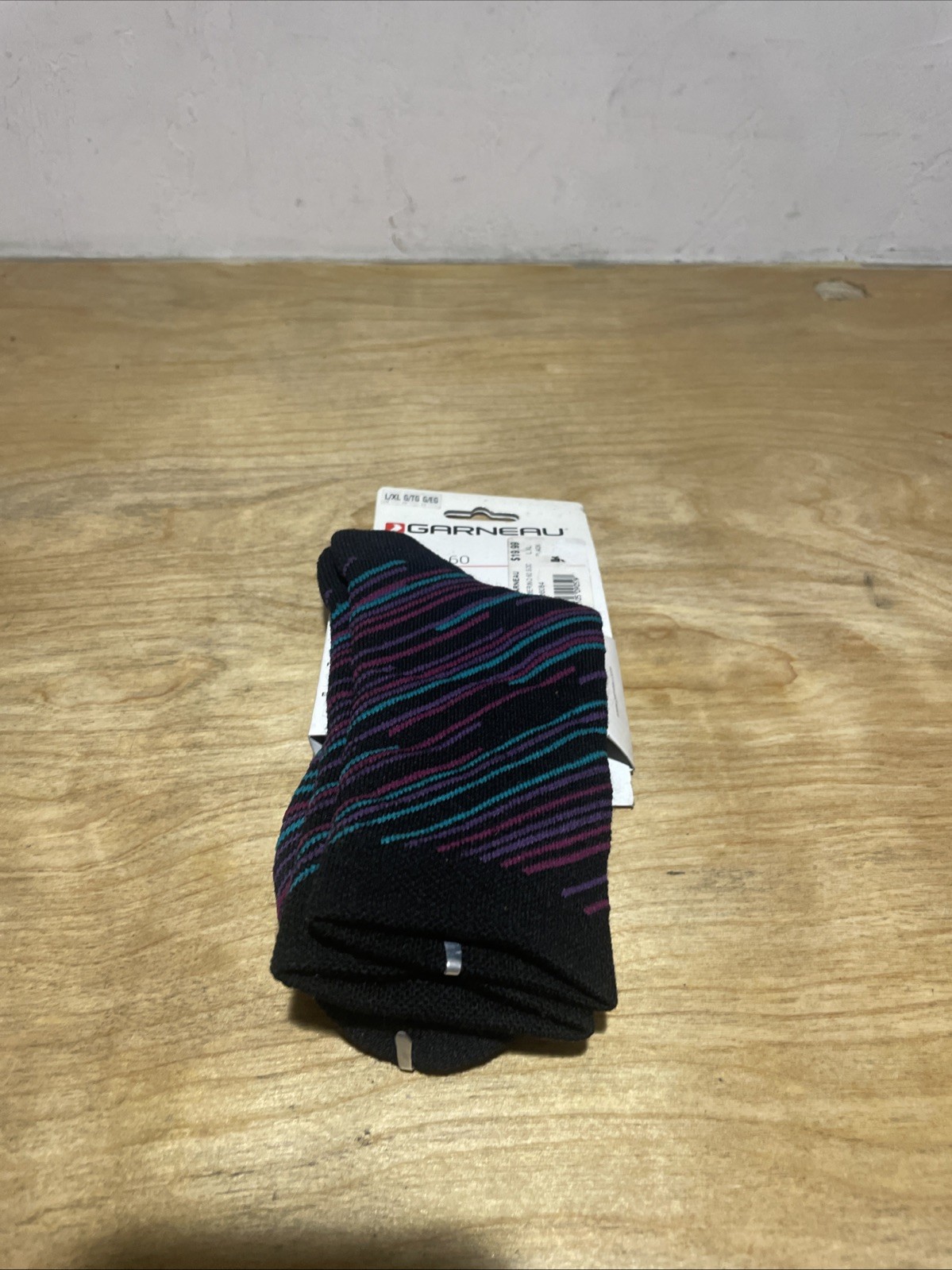 Louis Garneau Women Merino 60 Cycling Socks Black/Purple Size L/XL