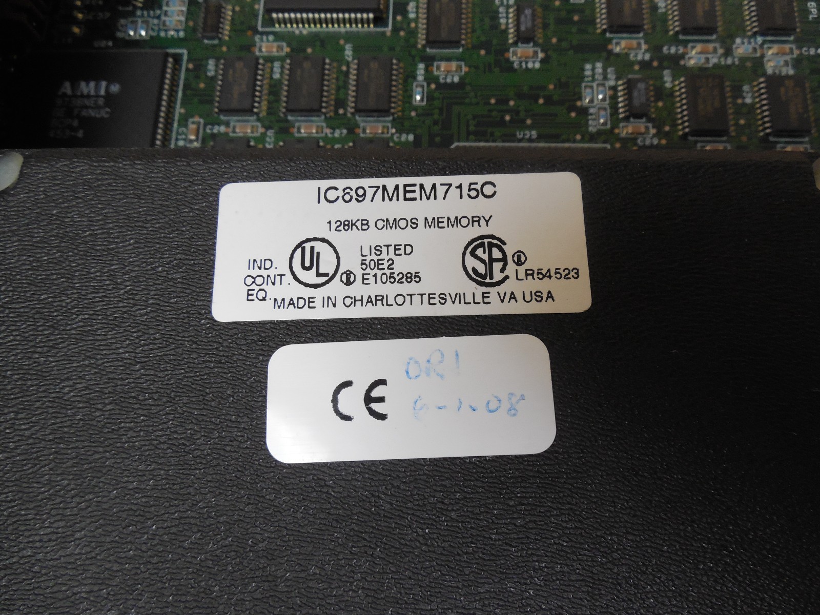 GE Fanuc CPU Module CPU771 IC697CPU771V 128KB CMOS Memory IC697MEM715C Used