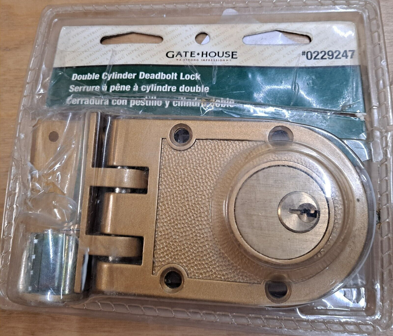 Gatehouse Double Cylinder Deadbolt Lock Brass 0229247